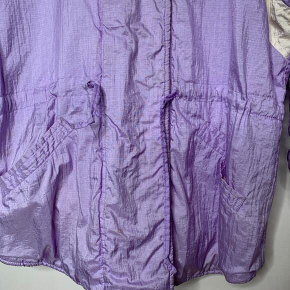 Vintage 80s Northwest Passage women's purple white windbreaker jacket SZ L - Picture 10 of 16